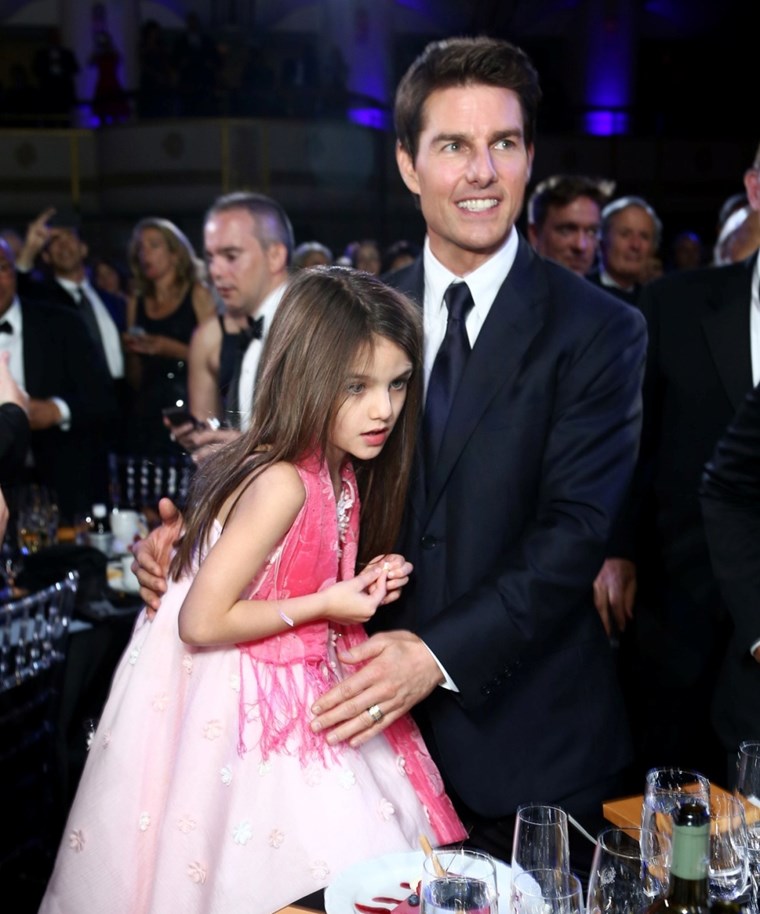 Сури Круз с баща си Том Круз